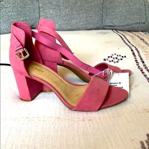 Pink sandal heels